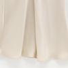 2025 Spring/Summer Women's Silk Satin Pleated Pullover Dress with Round Neck and Short Sleeves