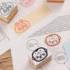 Saw Stamp Cute Small Animals and Wooden Rubber Convenient Made In Japan "I It" Set - Cat, Panda, Rabbit, Lion, Bear, More. Stamps, Gift, (#83)