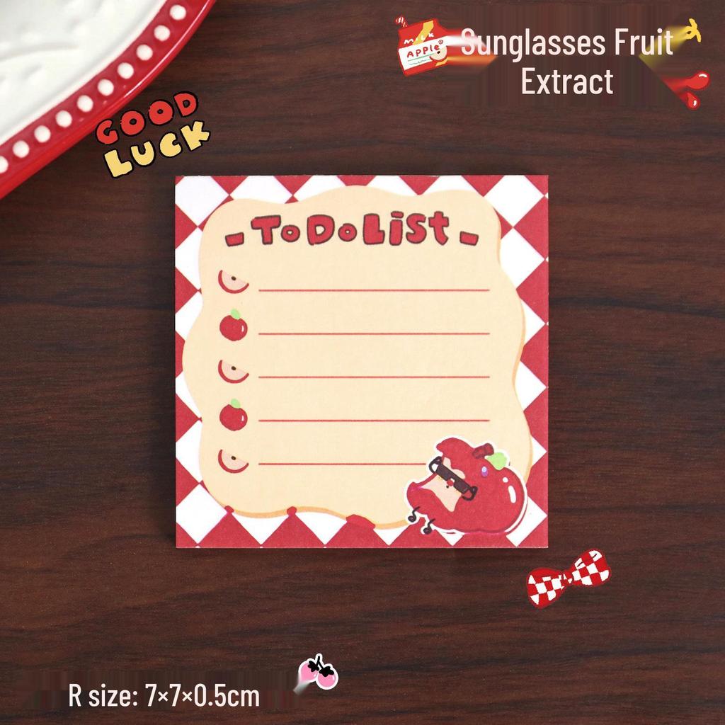 Apple Duoduo Cute Cartoon Non-Adhesive Sticky Notes for Student Planners