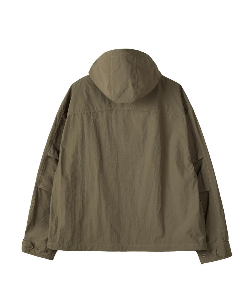 Kalapatthar Lightweight Nylon Ripstop Utility Hooded Shell Jacket - Beige