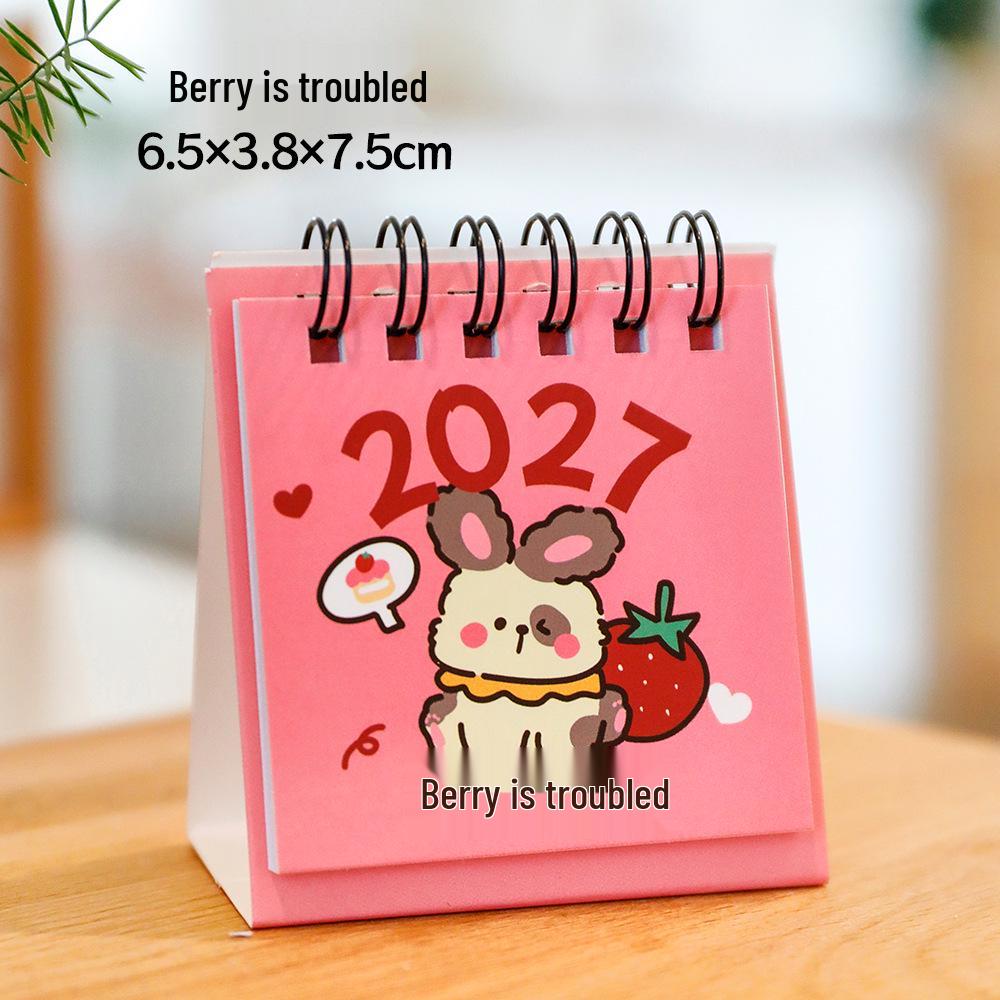 2026 Inspirational Words Mini Desk Planner Calendar - Creative Portable Desktop Ornament