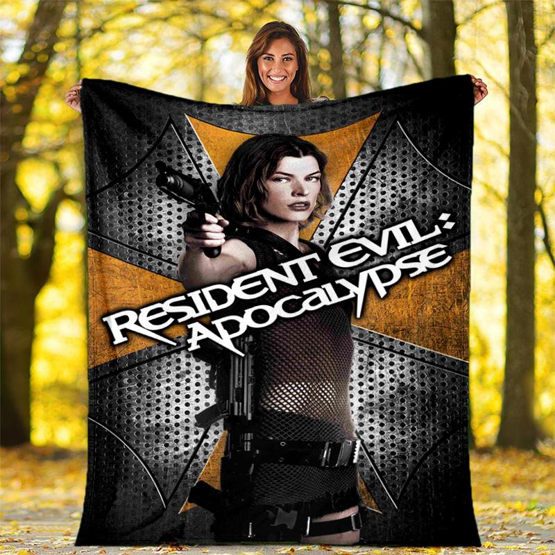 The Sci-fi Game Resident Evil Features the Umbrella Corporation Blanket a Soft Home Furnishing Nap Decoration a Warm Sherpa Blanket for All Seasons U1