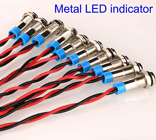 Gebildet 10pcs Waterproof Indicator Light Pilot Light Signal Indicator 6mm
