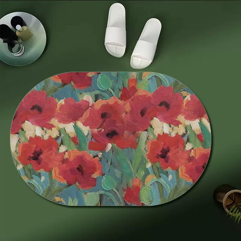 

Диатомит Коврики для ванной комнаты Коврики для ванной Нескользящие Быстросохнущие Коврики для душа и туалета Коврики для двери Моющиеся 40cmx60cm