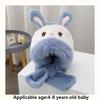 Cartoon Baby Hat With Scarf Windproof Beanie Hat Scarf Fashion Scarf Set Hooded  Children