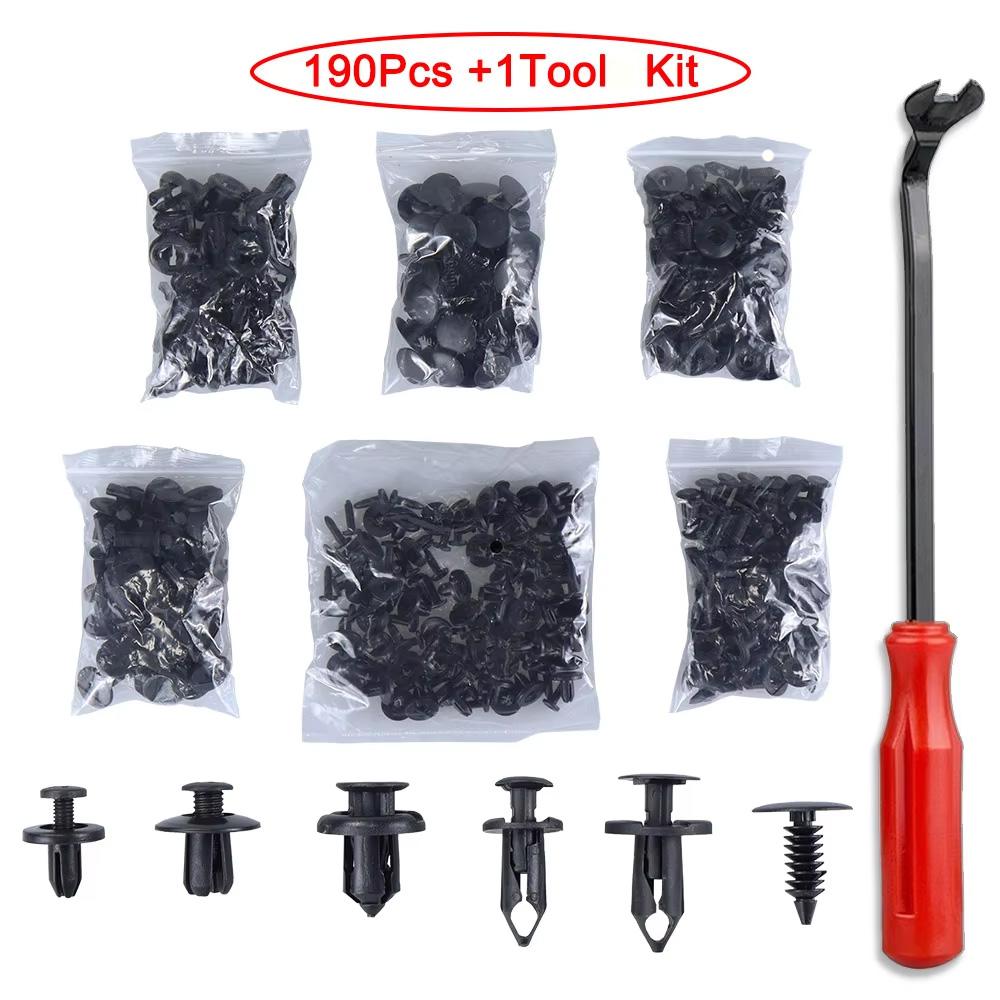 Car Fixing Clip 6 Size Fastener Car Plastic Clip Kit Body Bumper Rivet Door Trim Panel Retainer Car Interior Clips