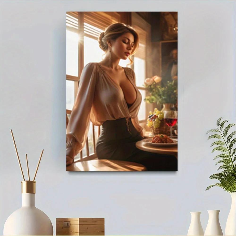 

Потужне Чорне Спортивне Полотно, Настінний Декор Без Рамки для Дому, Офісу, Бару, Спортзалу, Різдвяний Подарунок 20x30cm（7.8x11.8inch）