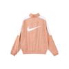 Nike x CLOT Rose Gold Silk Pattern Track Jacket With Stand Collar Men Outerwear CT4083-605