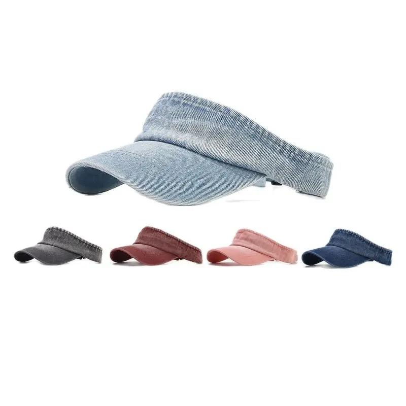 Spring and Summer Cotton Solid Visors Baseball Cap Adjustable Sun Protection Cap For Men and Women 06