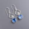 Tanzanite Gemstone 925 Sterling Silver Jewelry Handcrafted Dangle Earrings 1.70" EE-10-8