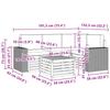 Outdoor Sofa Set 5 pcs Natural and Cream 59 x 59 x 37 cm