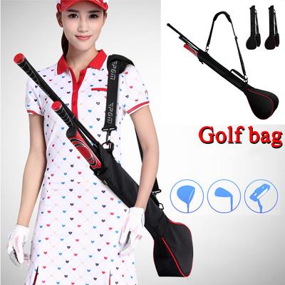Portable Lightweight Golf Clubs Carry Bag with Three Clubs Mini Nylon Golf Clubs Travel Bag