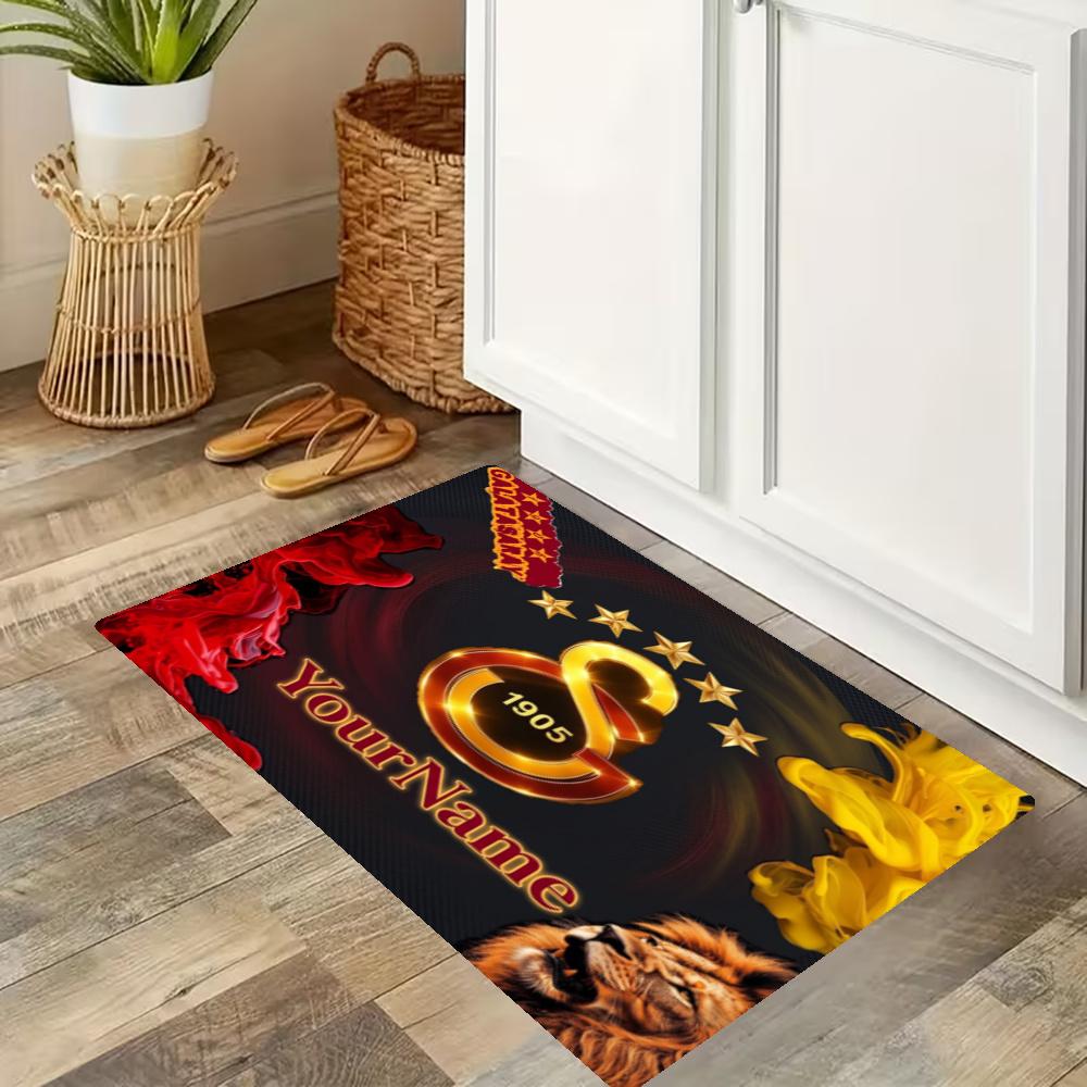 Galatasaray1 Customize Your Name Kitchen Floor Mat Nonslip Carpet Doormat Suitable For Living Room Kitchen And Bathroom Home Decor