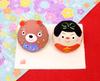 Craftsman House Children's Day Paper Mache Kintaro and Bear