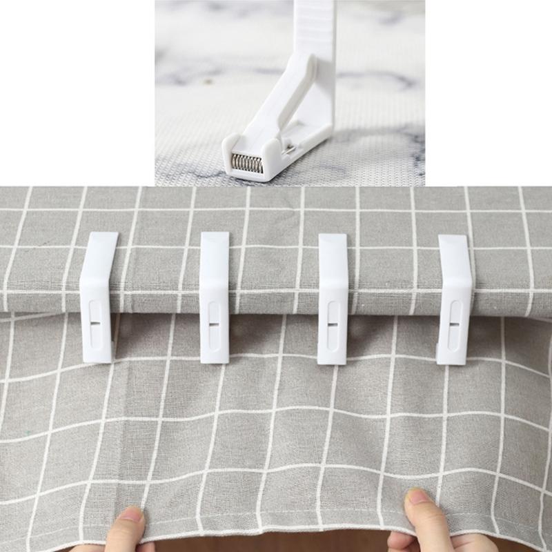 Table Cover Clamps 4 Piece Clip-On Plastic Holders for Dining Tables, Coffee Tables, Outdoor Meals and Home Use