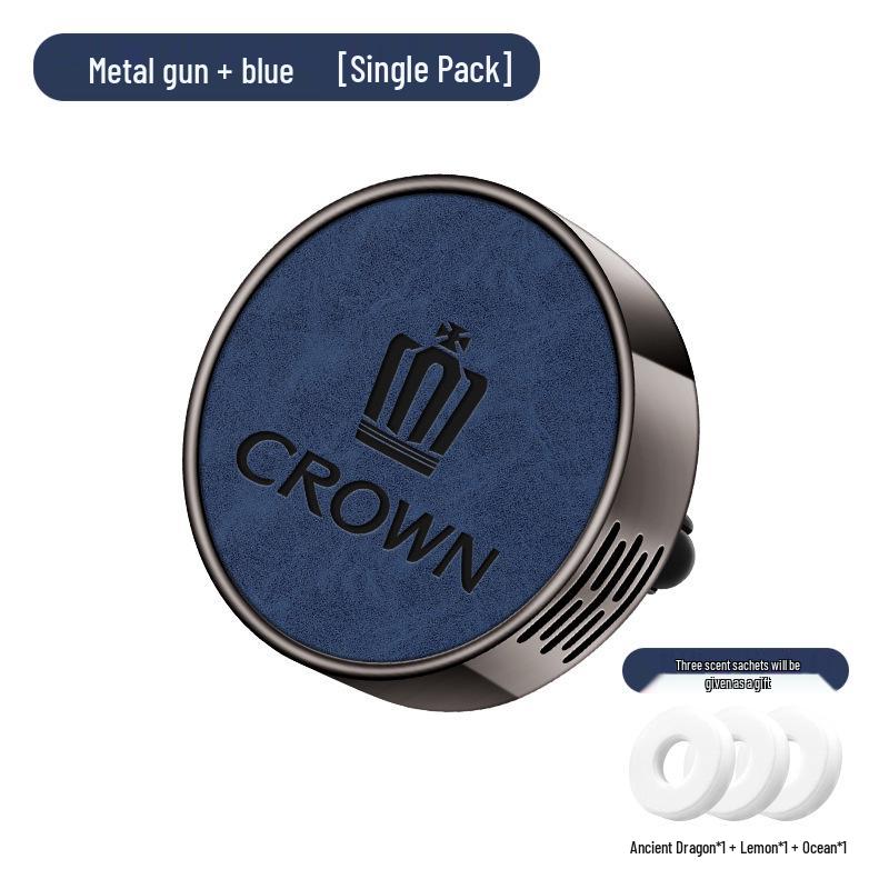 Car Air Vent Aroma Diffuser: Crown Design Perfume Ornament for Interior Modification