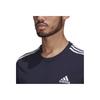 Adidas Striped Edge Logo Print Round Neck Short Sleeve T-Shirt Men Tops Navy-Blue GL3734
