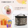Tumecos Leopard Print Cosmetic Toiletry Waterproof Cosmetic Storage Large Capacity Drum Bag 2 Groups Bag, Handbag, Bag, - (Pink)