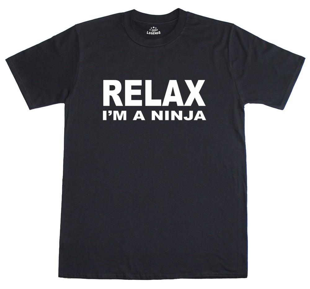 Relax I'm A Ninja Funny Funny Mens Loose Fit Cotton T-Shirt