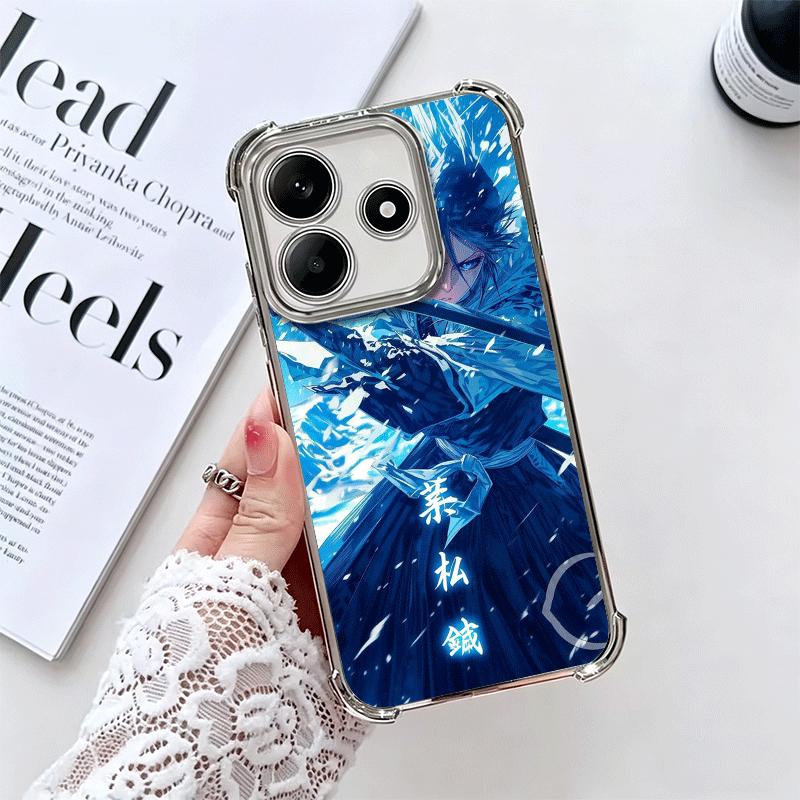 Bleach Kuchiki Rukia Plating Phone Case For Xiaomi Redmi Note 14 15 Pro Plus 13 12 11 11S 11T 10 9S 9 5G Anti-Fall Airabag Cover