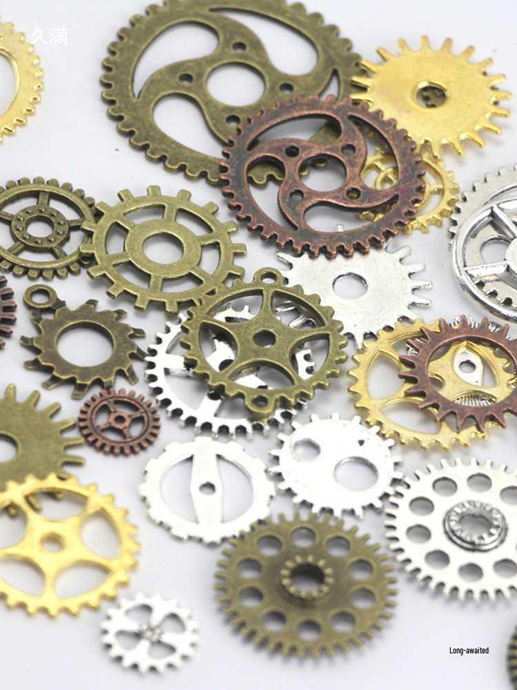 Mixed Color Metal Sawtooth Gear Ornament Epoxy Resin DIY Kit