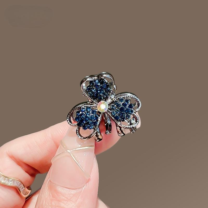 Petite griffe de cheveux en strass papillon, épingle à cheveux élégante, paillettes, perles brillantes, pince à cheveux en métal pour femmes et filles, accessoires doux
