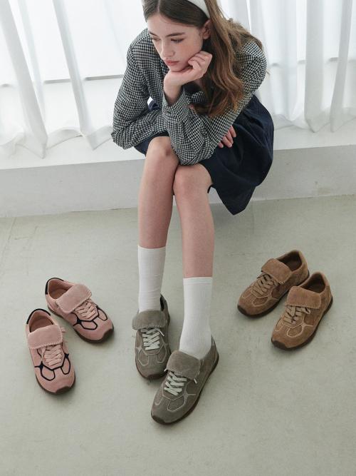 [FRI FLA] LJH829 Stitch Flap Sneakers 5012802059 Pink-230