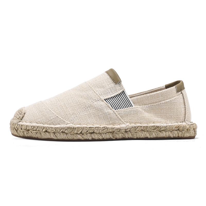 Pánské letní plátěné slip-on boty z lnu - Ležérní lehký rybářský styl
