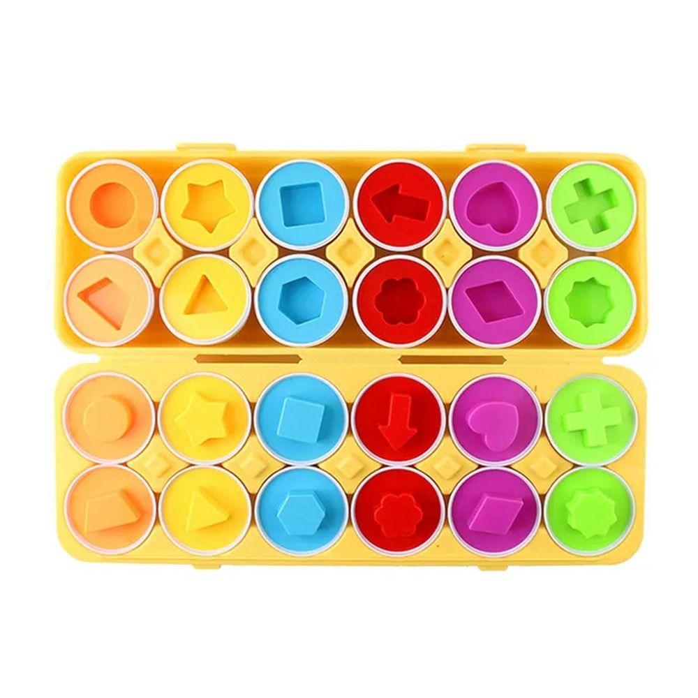 3D Matching Egg Play Set Plastic Matching Smart Eggs Toy  Kindergarten Babies