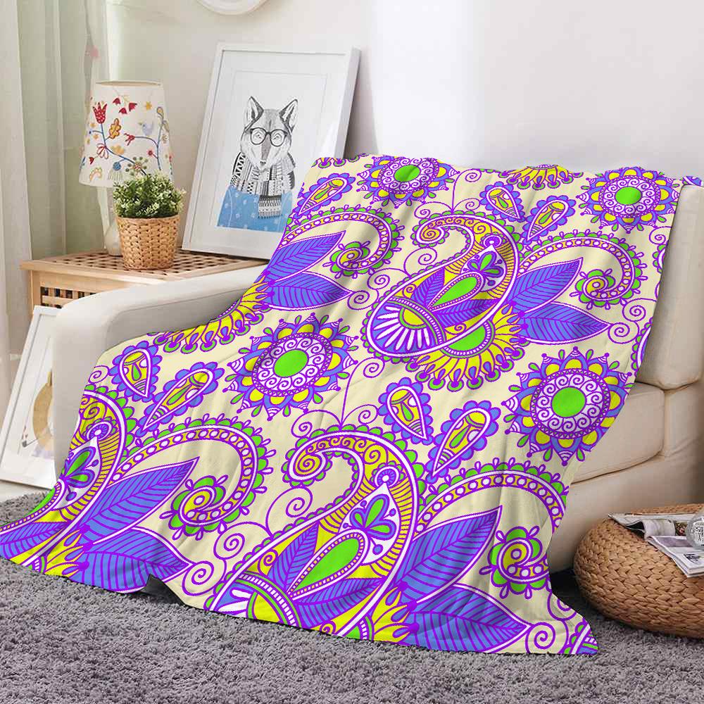 Böhmische Geometrie digital bedrucktes Polyester Schlafzimmer Samt Flanell weiche Sofabezug Decke Fleece weiche Sofabezug Decke
