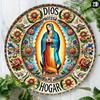 Metal Sign Spanish Decor God Protects My Home Vintage Style Rustproof Wall Art