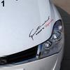 Puntos Racing Car Auto Waterproof Reflective Letter Pattern Vehicle Decor Decal Sticker