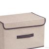 Faltbarer Aufbewahrungsbehälter mit Deckel, Stoff Dekorative Box Organizer Behälter Korb Würfel für