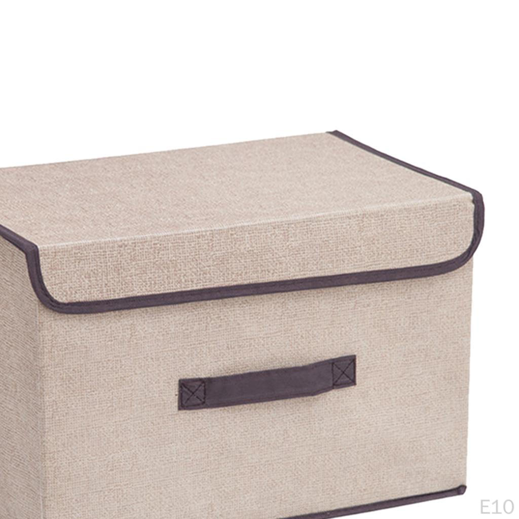 Faltbarer Aufbewahrungsbehälter mit Deckel, Stoff Dekorative Box Organizer Behälter Korb Würfel für