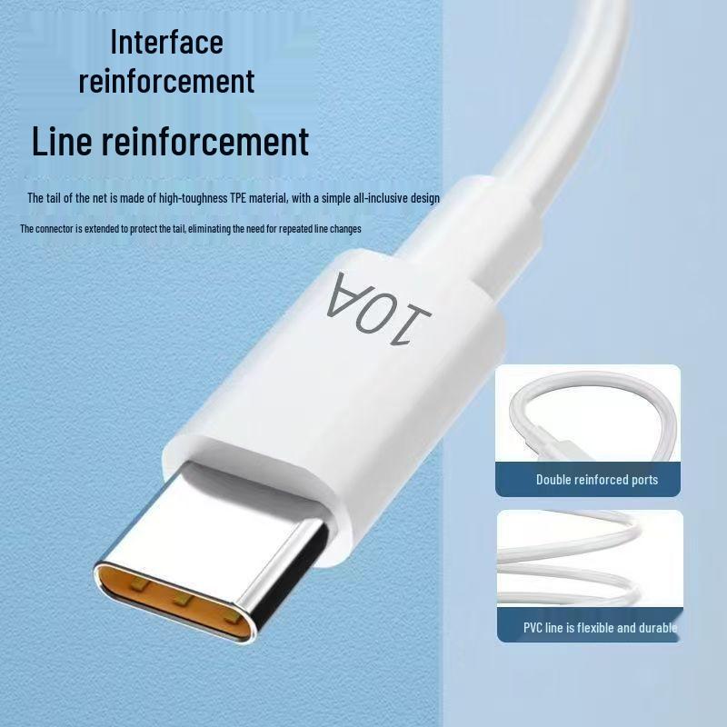 240W 10A Super Fast Charging Type-C Cable for Huawei, Honor, OPPO, Xiaomi Phones