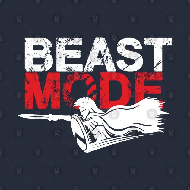 Футболка для тренировок в спортзале, боевых искусств, с изображением дикого спартанского воина, режим зверя. Новая, 100% хлопок, с круглым вырезом, короткий рукав, повседневная мужская футболка. Размеры S-3XL 3XL