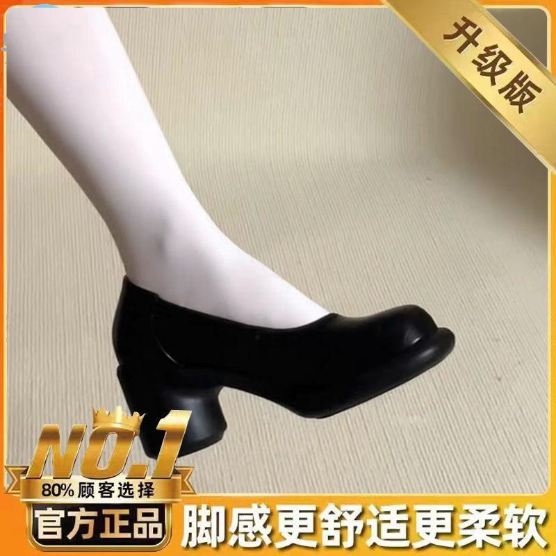 

Ретро туфли на высоком каблуке женские не утомляют ноги весна новый для работы легкий рот универсальный толстый каблук Мэри Джейн одинарные туфли 40 чёрный