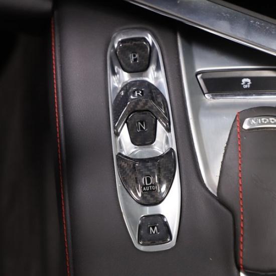 Real Carbon Fiber Transmission Control PRND Button Cover For Corvette C8 -25
