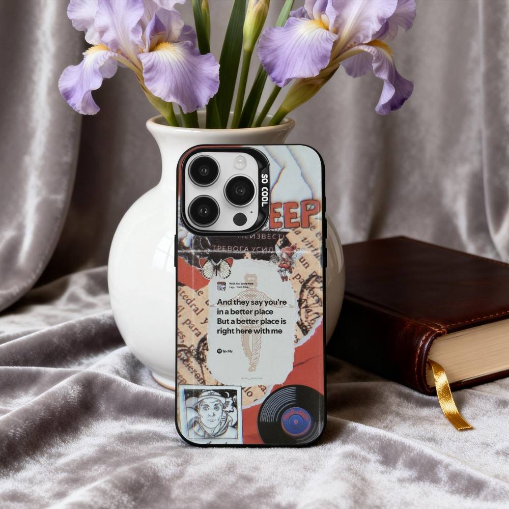 Pop-rock N-Neck D-Deep Band Phone Case For iPhone17,16,15,14,13,12,11 Plus,Pro Max Black Candy Silver Plated Cover