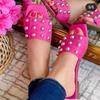 Shoe Slippers Rivet Flat Slippers Slides Large Size Sandals Flat