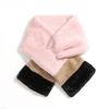 [Irene] Petite Two-tone Fur Muffler (pink) Women's Scarf