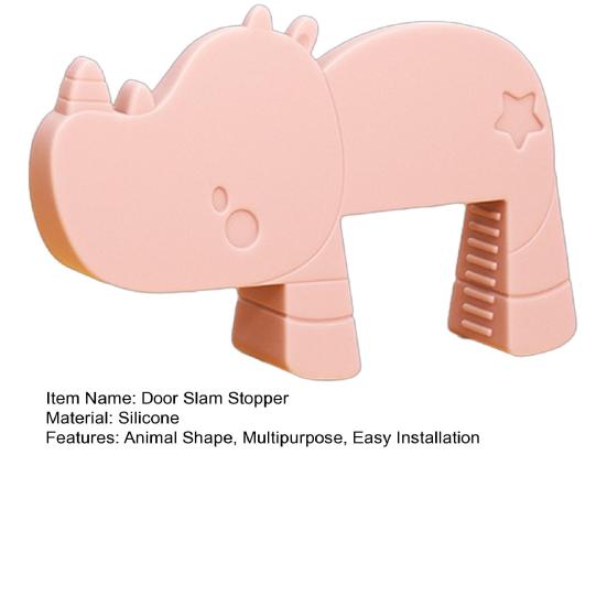 Door Slam Stopper Silicone Door Pinch Guard Animal Shape Door Wedge Door Stopper Prevents Slamming on Heavy Doors for Baby