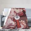 Hanakos x Yashiro Flannel Blanket Winter Super Warm Throw for Girls Boys Living Room Print Sofa Bedspread Cover