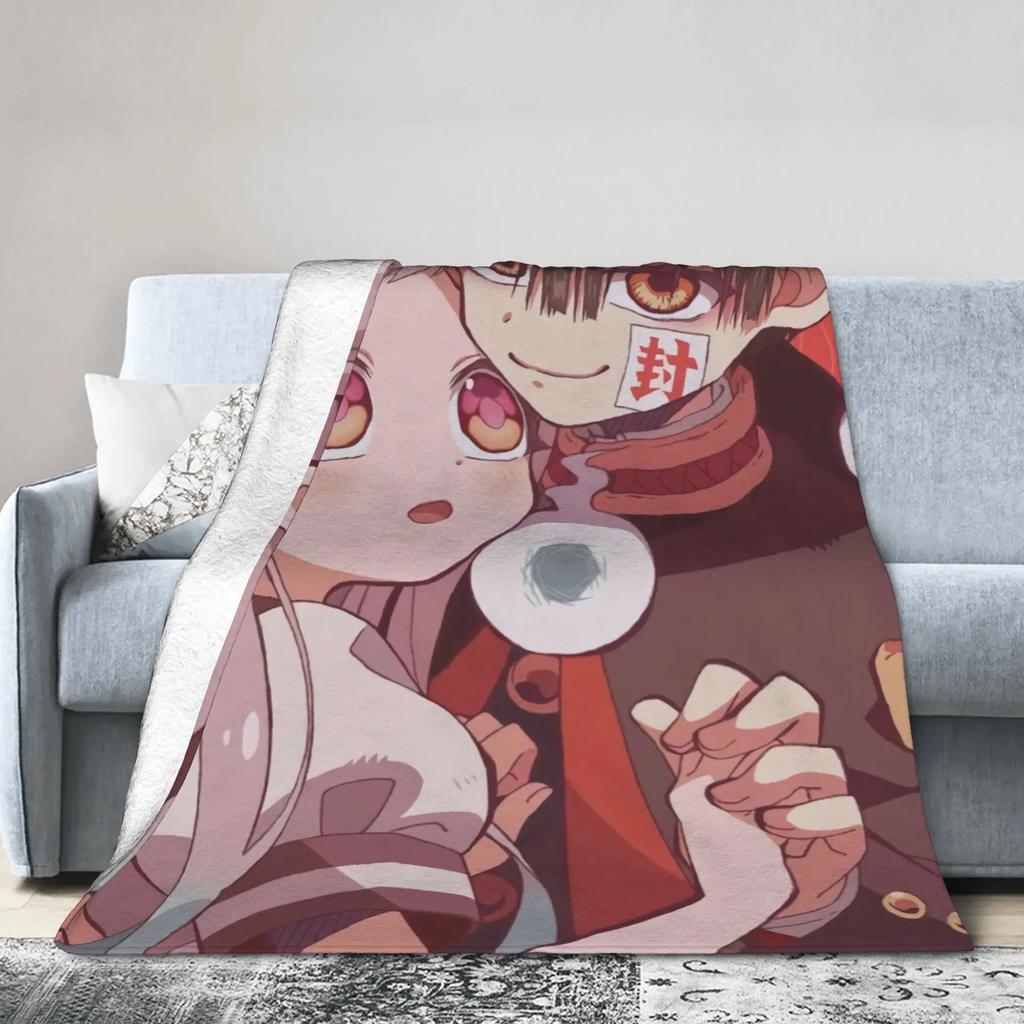 Hanakos x Yashiro Flannel Blanket Winter Super Warm Throw for Girls Boys Living Room Print Sofa Bedspread Cover