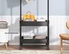 Durable Wheeled Clothes & Hat Rack for Bedrooms/Dorms with Shelves - Thick, Simple Frame, Floor-Standing.