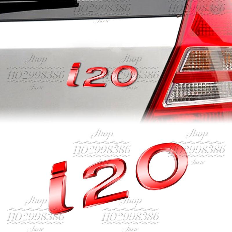 1 Pezzo Cromato 3D Metallo Styling Auto Lettera Emblema Decorazione Portellone Posteriore Per I10 I20 I30 I40 Logo Targhetta Adesivo Accessori