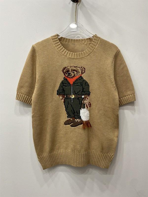 

Бестселер Жіночий светр з вовняної суміші, жакардовий, з мультяшним ведмедиком - Високоякісний, високоеластичний для осені та зими M