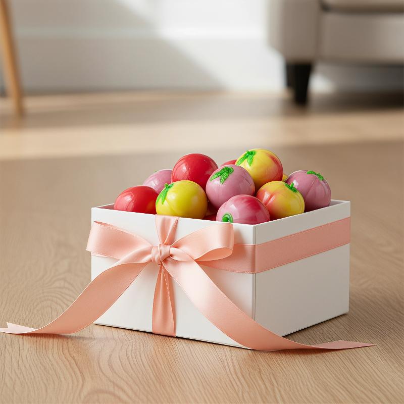 Crunchy Squeeze Peach Stress Ball - Squeeze Toy For Anxiety Relief, Fidget Sensory Toy For Adults,Soft Feel Asmr Sensory Adults