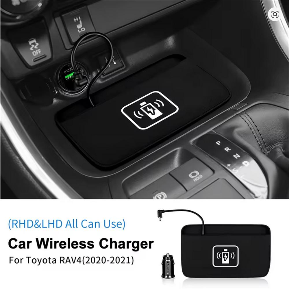 

For Toyota RAV4 2020-2021 Car Wireless Phone Charger Tray Fast Charging Pad PVC