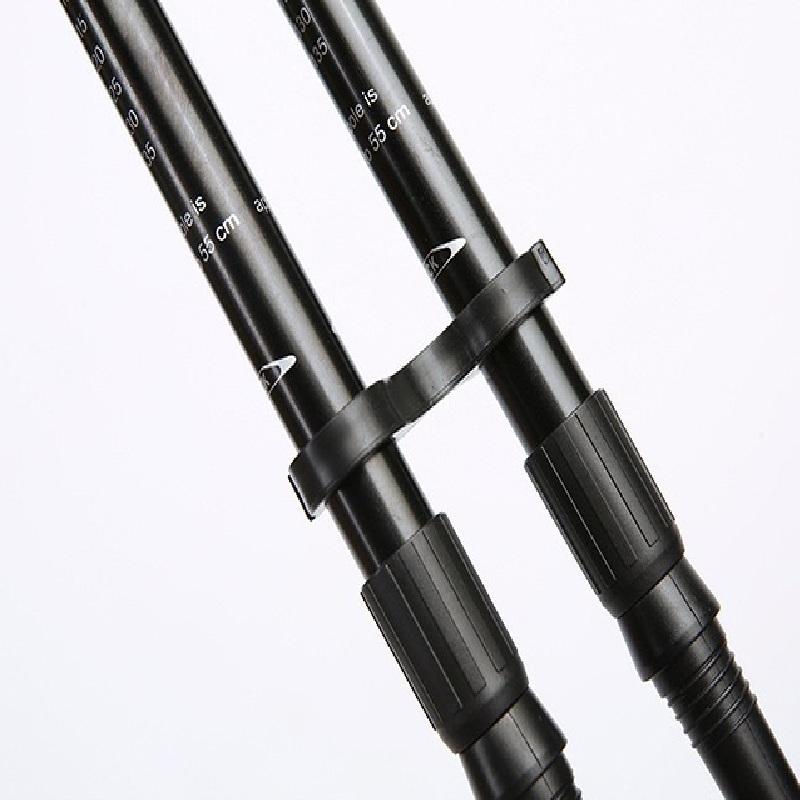 Two-Section Telescopic Aluminum Alloy Ski Poles 78-135cm Adjustable with Wrist Strap